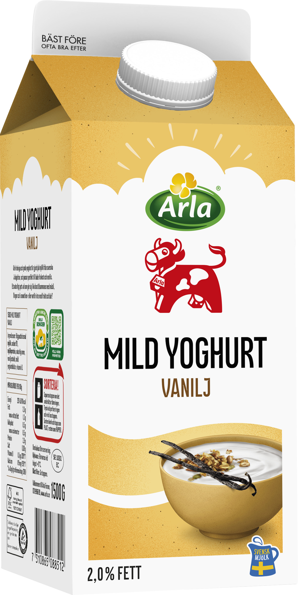 Mild Yoghurt Vanilj 2%