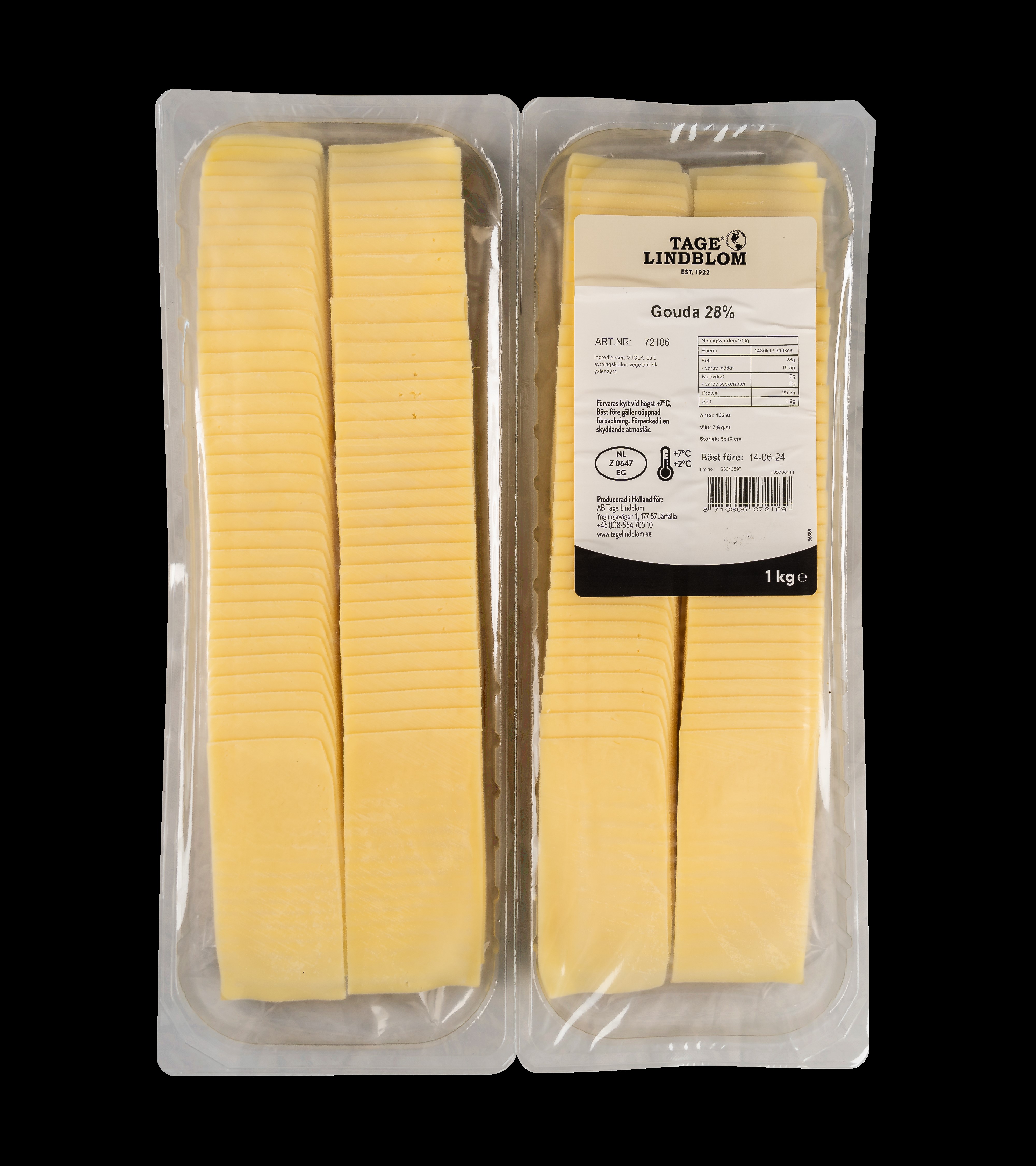 Gouda 28% 7,5g Skivad