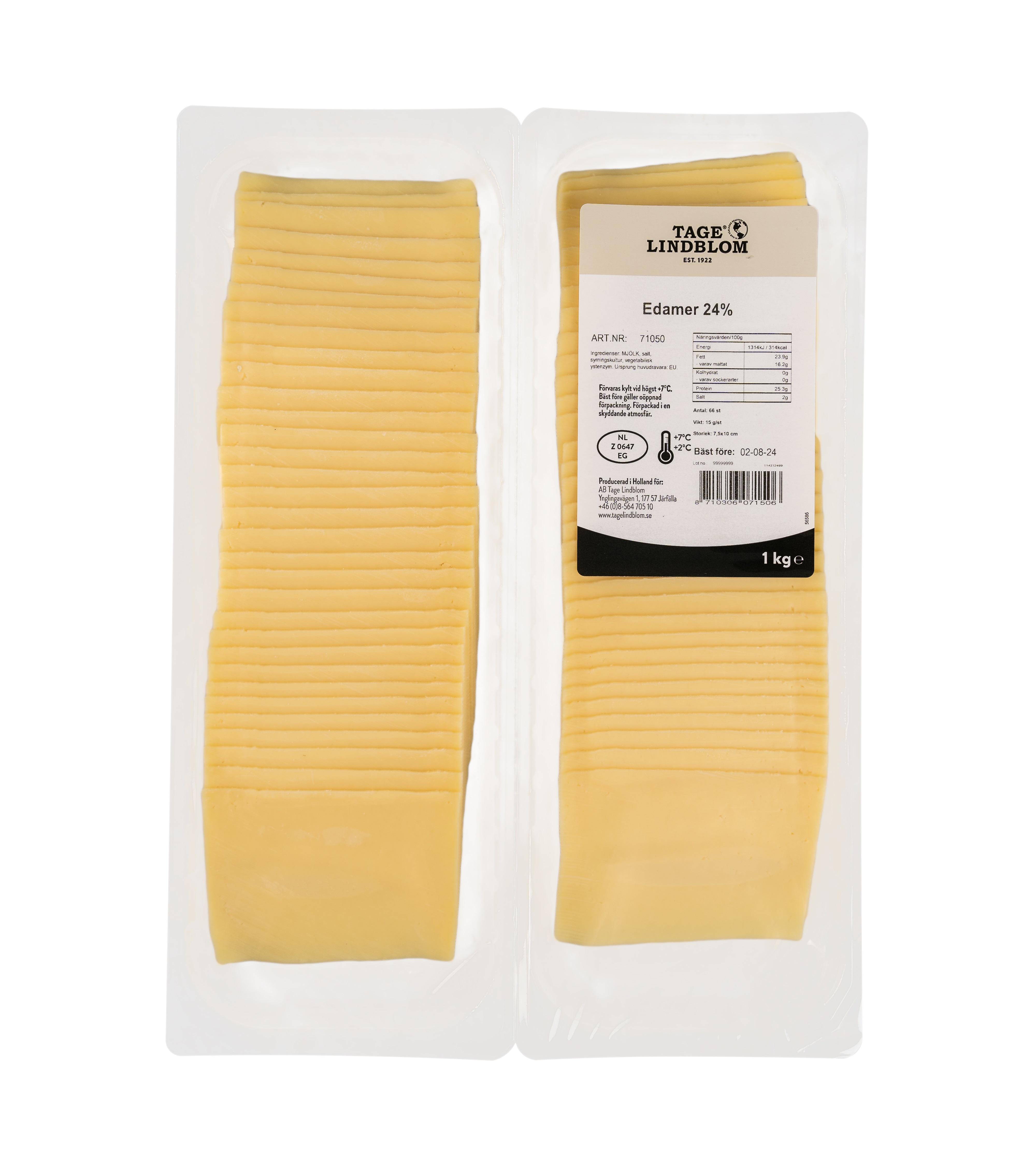 Edamer skivad 40+24%