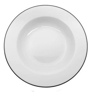 Kaszub Tallrik Djup med Svartrand 29cm