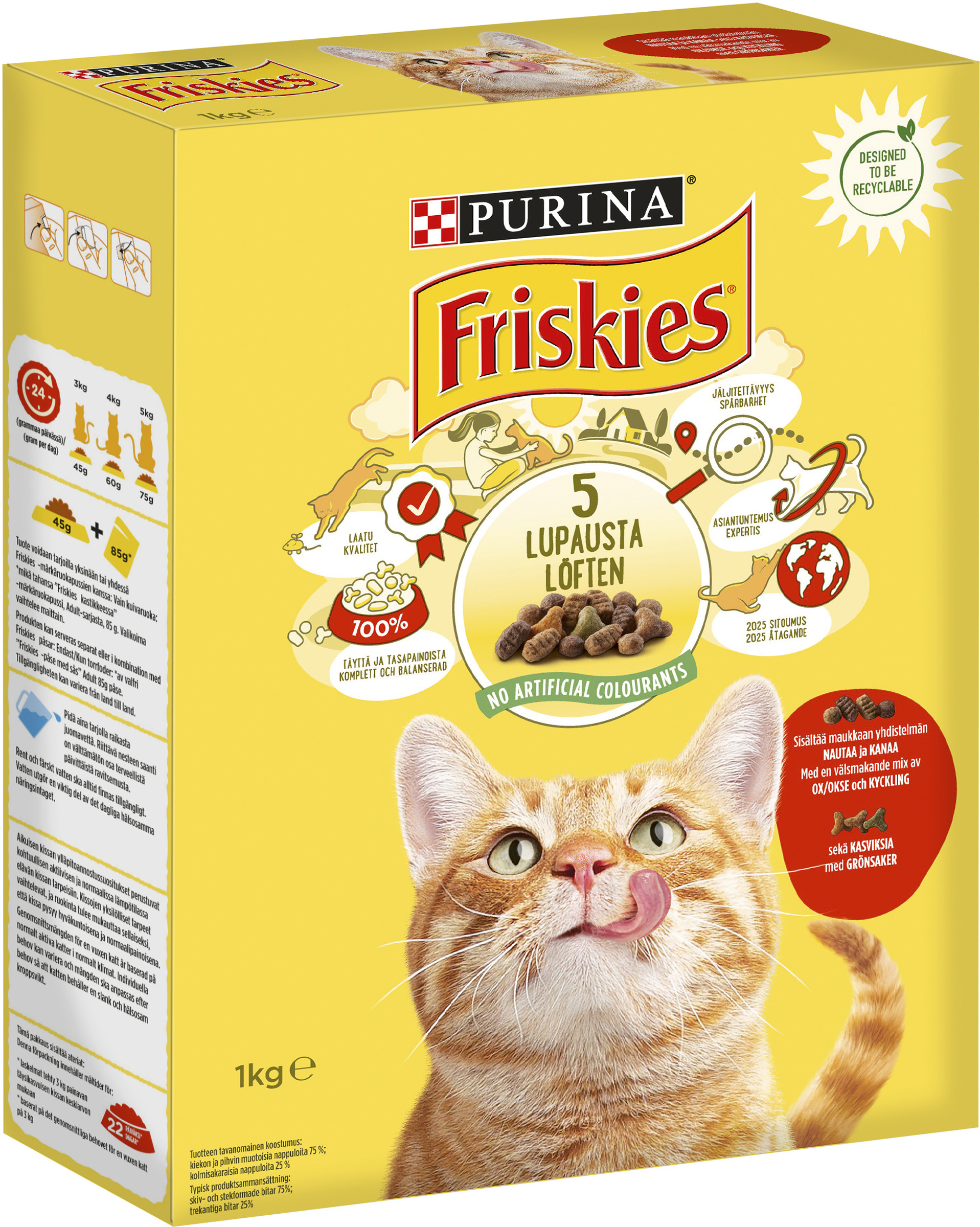 Torrfoder till katt:  Oxkött Kyckling Lever