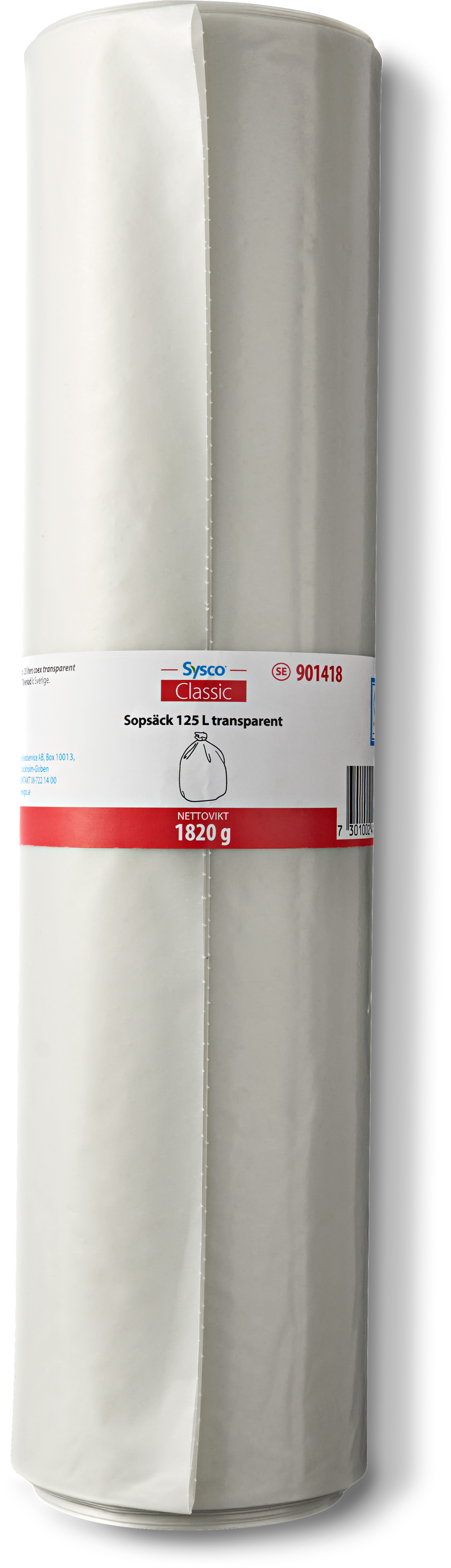 Sopsäck Coex Stark 125L 750x1150mm 
50my Transparent