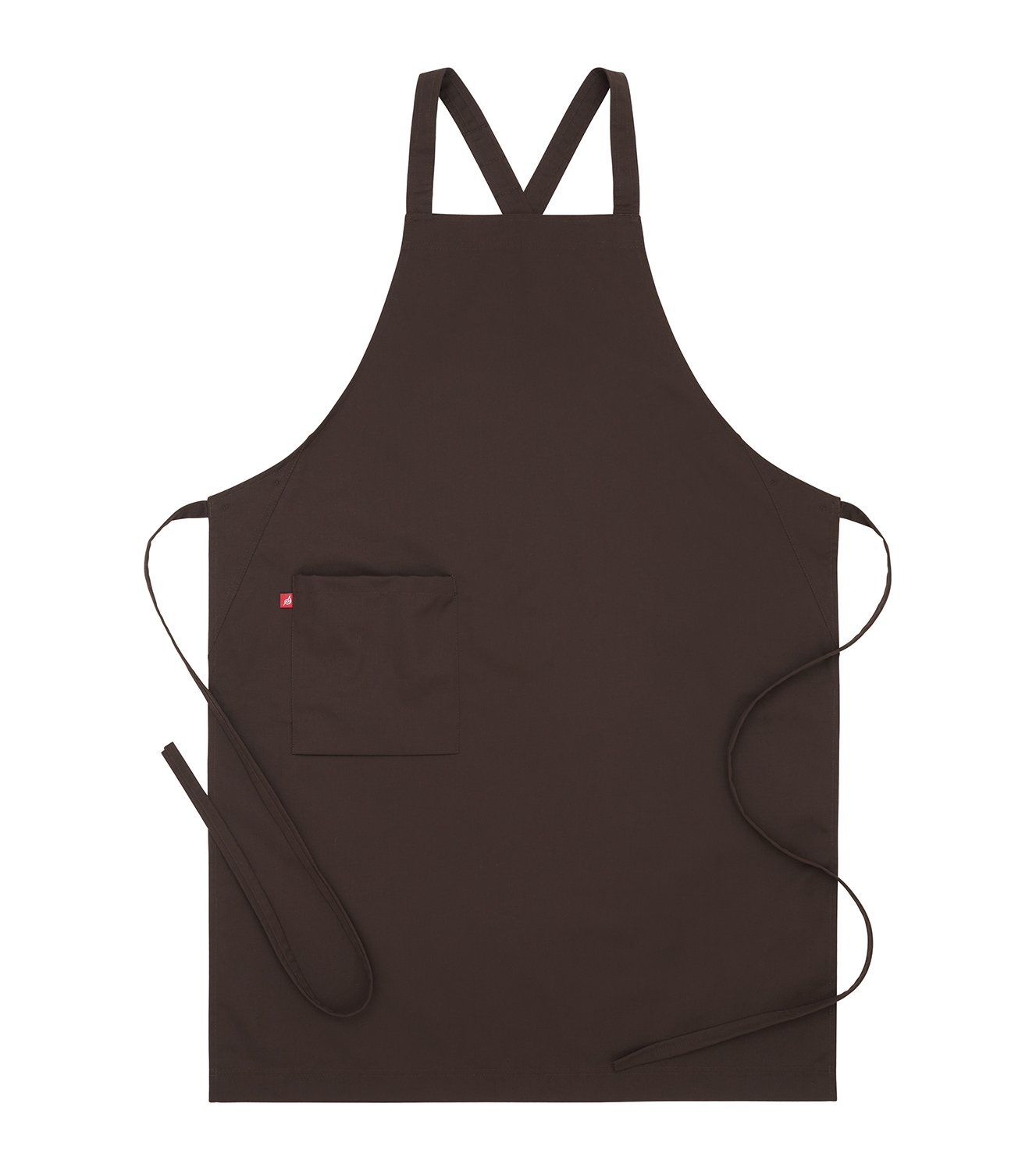 Bröstlappsförkläde Supportive Mörkbrun 70x100cm