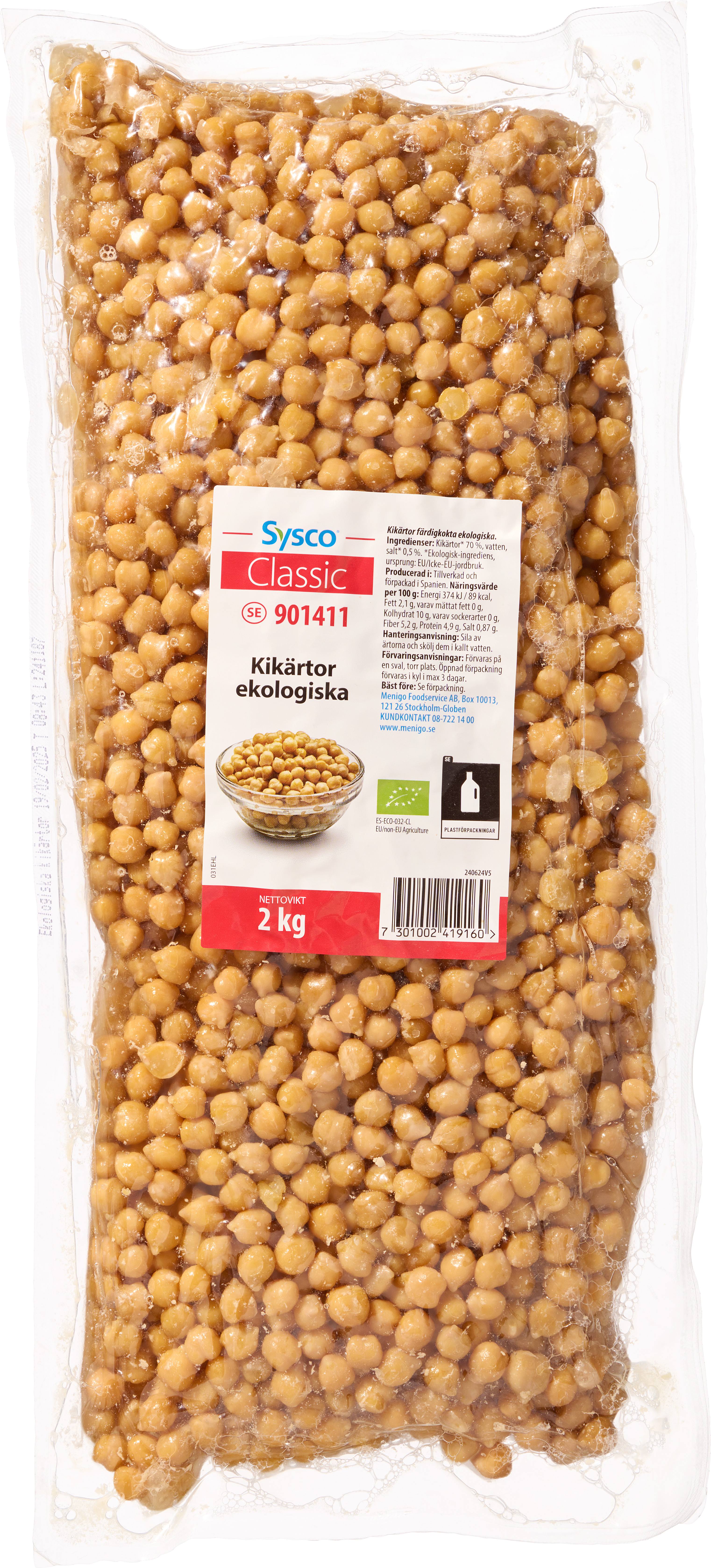 Kikärtor Färdigkokta EKO