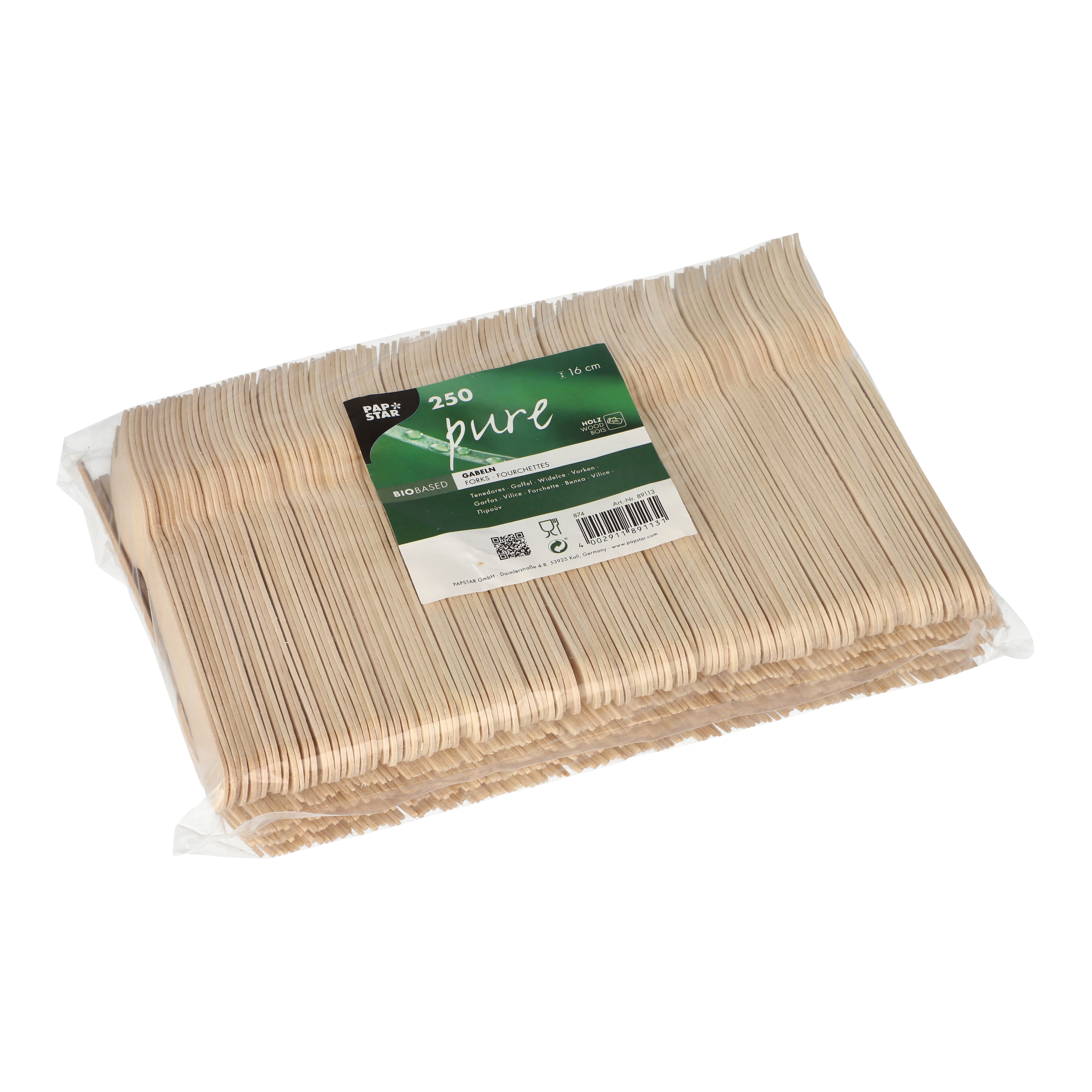 Gaffel Trä 16cm Pure