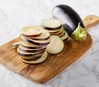 Aubergine Skivad 10mm