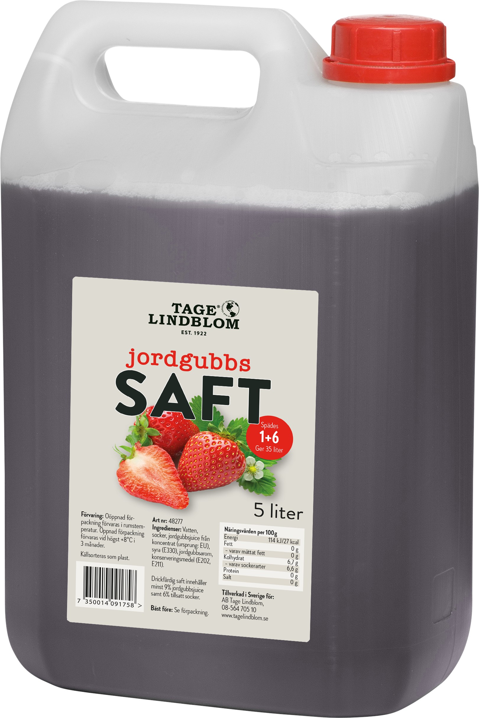 Jordgubbssaft 1+6