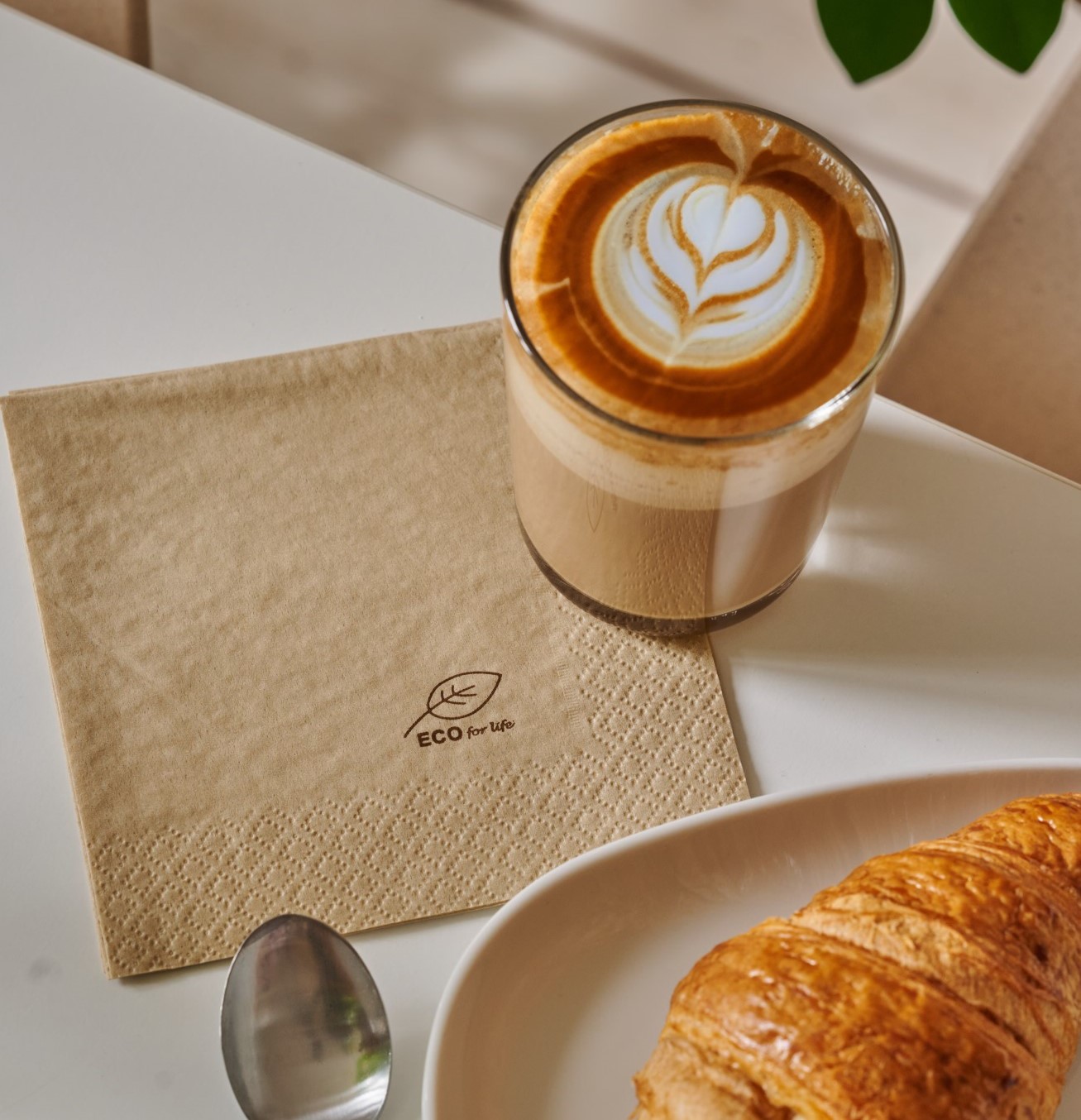 Servett 2-lager 24x24cm Natur