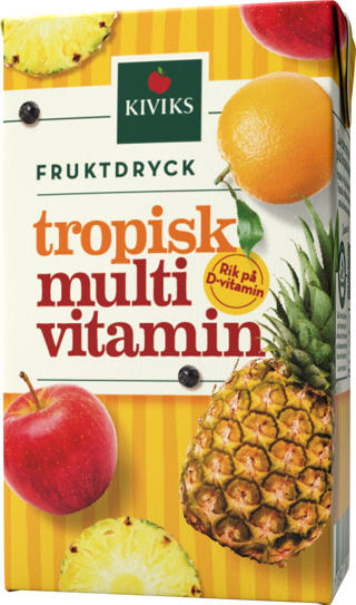 Fruktdryck Tropisk Multivitamin med Sugrör