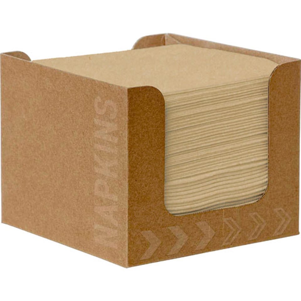 Dispenserservett Bio Dunisoft 20x20cm Brun