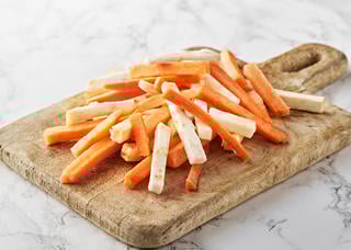 Rotfruktmix med Sötpotatis i Stavar 5-7cm