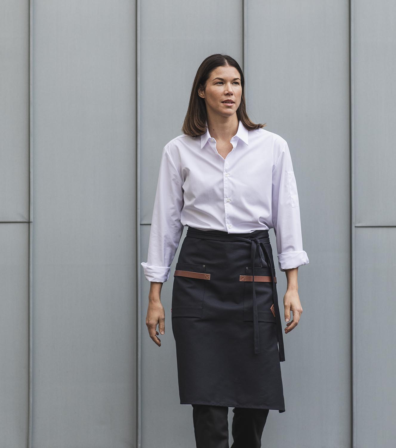 Midjeförkläde 4095 Canvas Svart 80x66cm