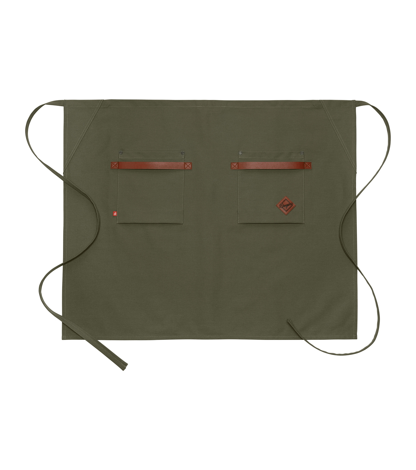 Midjeförkläde 4095 Canvas Olivgrön 80x66cm