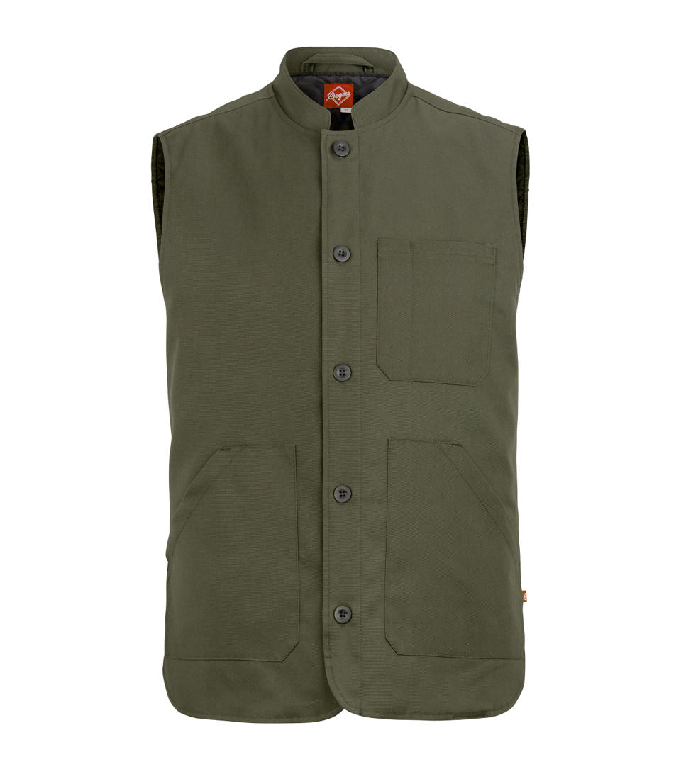 Väst Fodrad 6539 Unisex Olivgrön XS