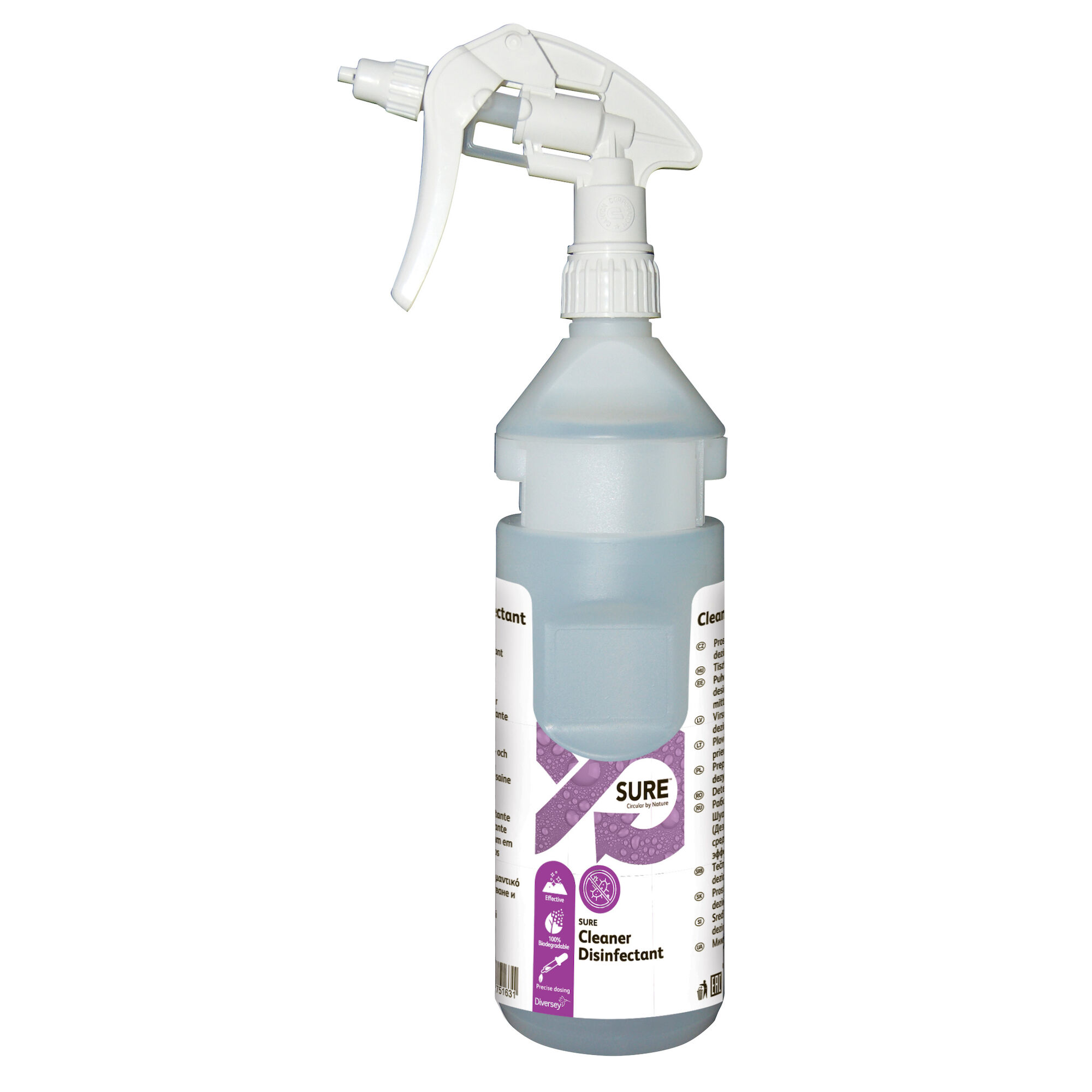 Sprayflaska 750ml SURE Cleaner Disinfectant