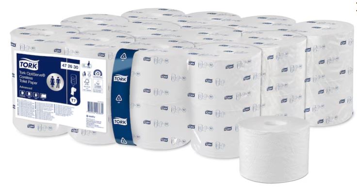 Toalettpapper T7 Advanced 2-lag Tork OptiServe 
Coreless