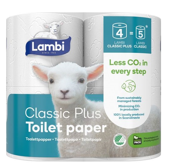 Toalettpapper Plus 3-skikt 4-pack