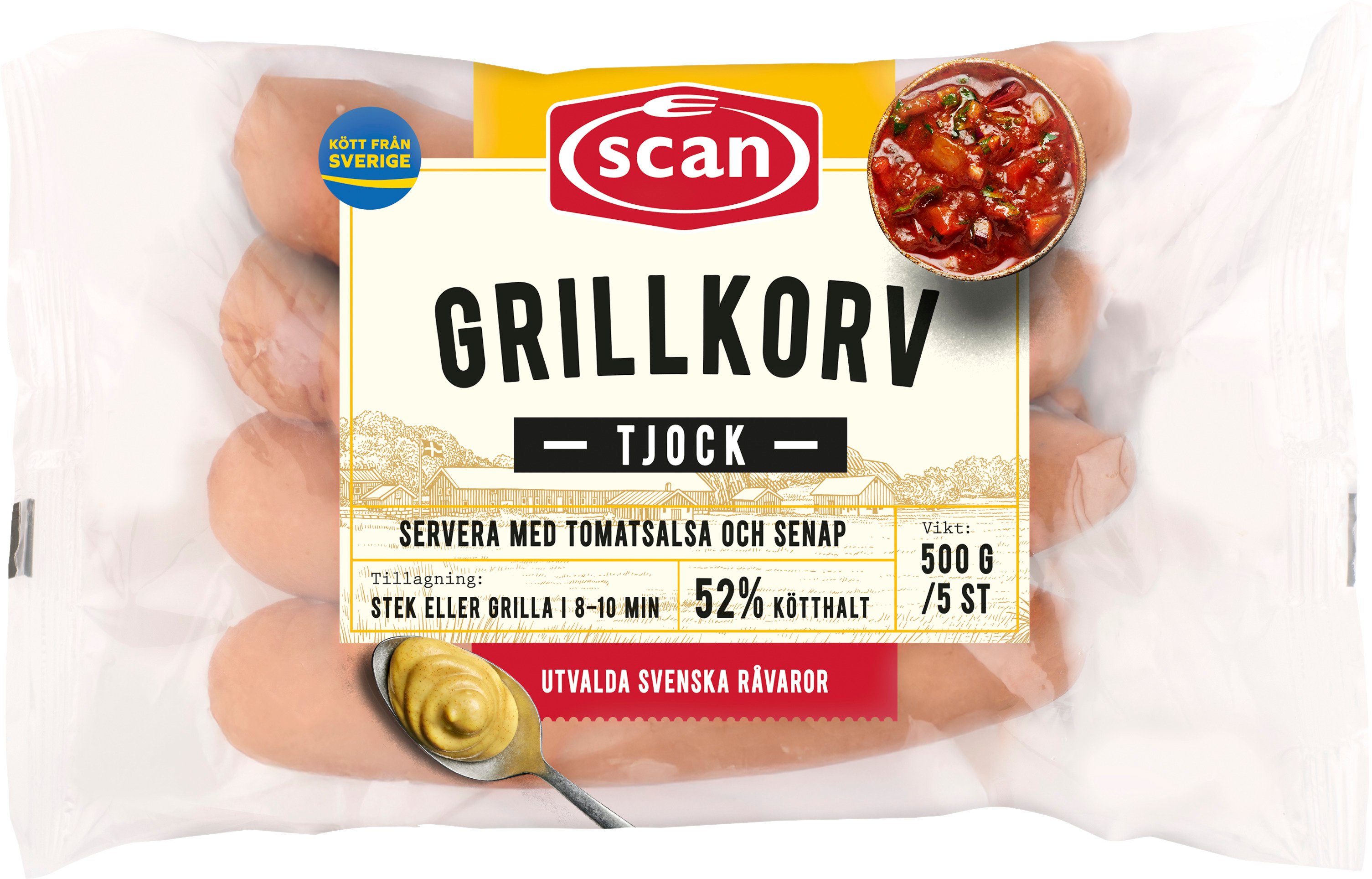 Grillkorv Tjock Sverige