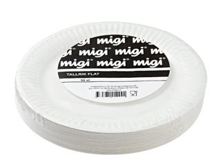 Tallrik papper Vit 18cm