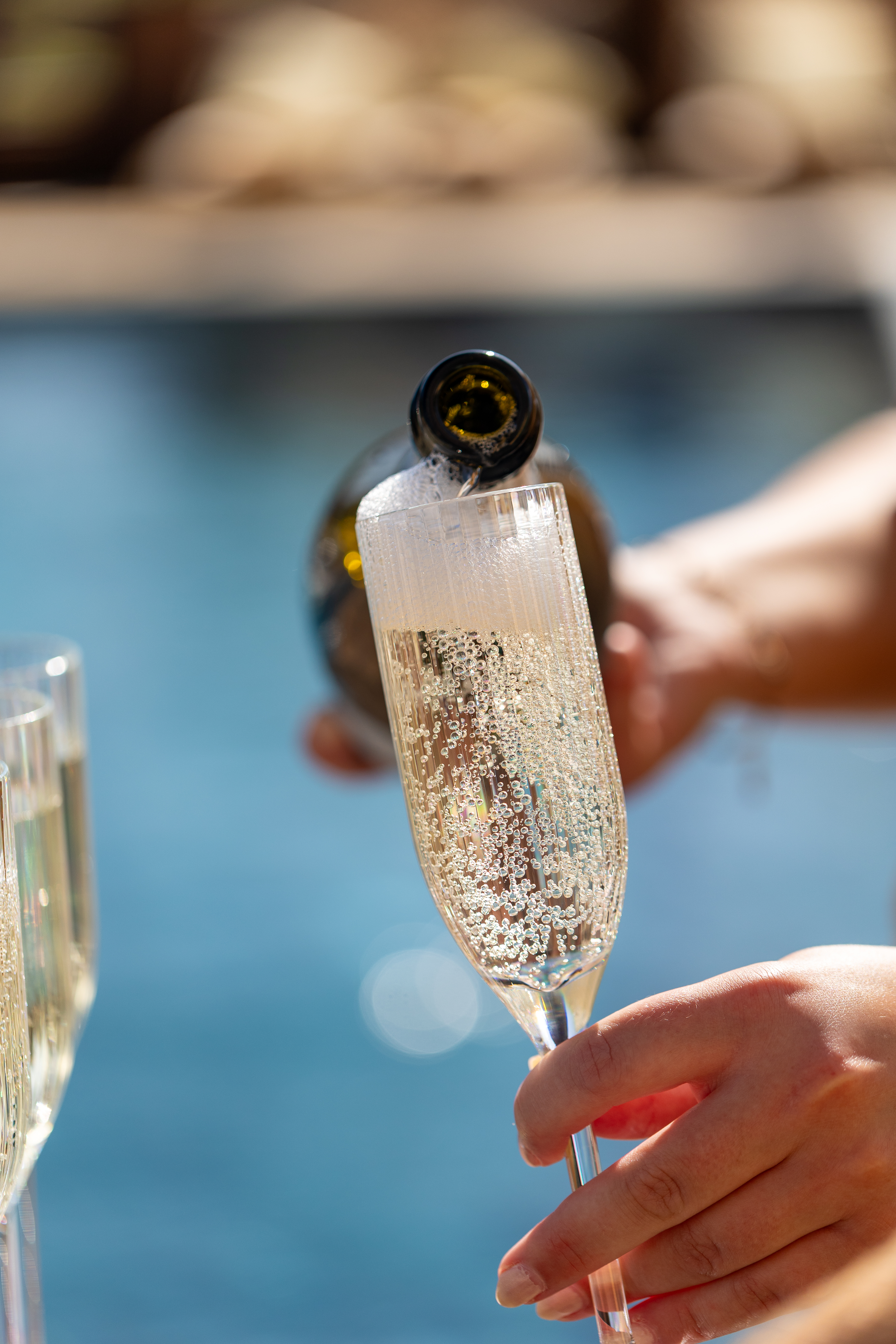 Stripe champagne 18 cl