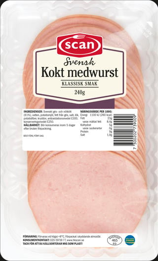 Medwurst Kokt Skivad