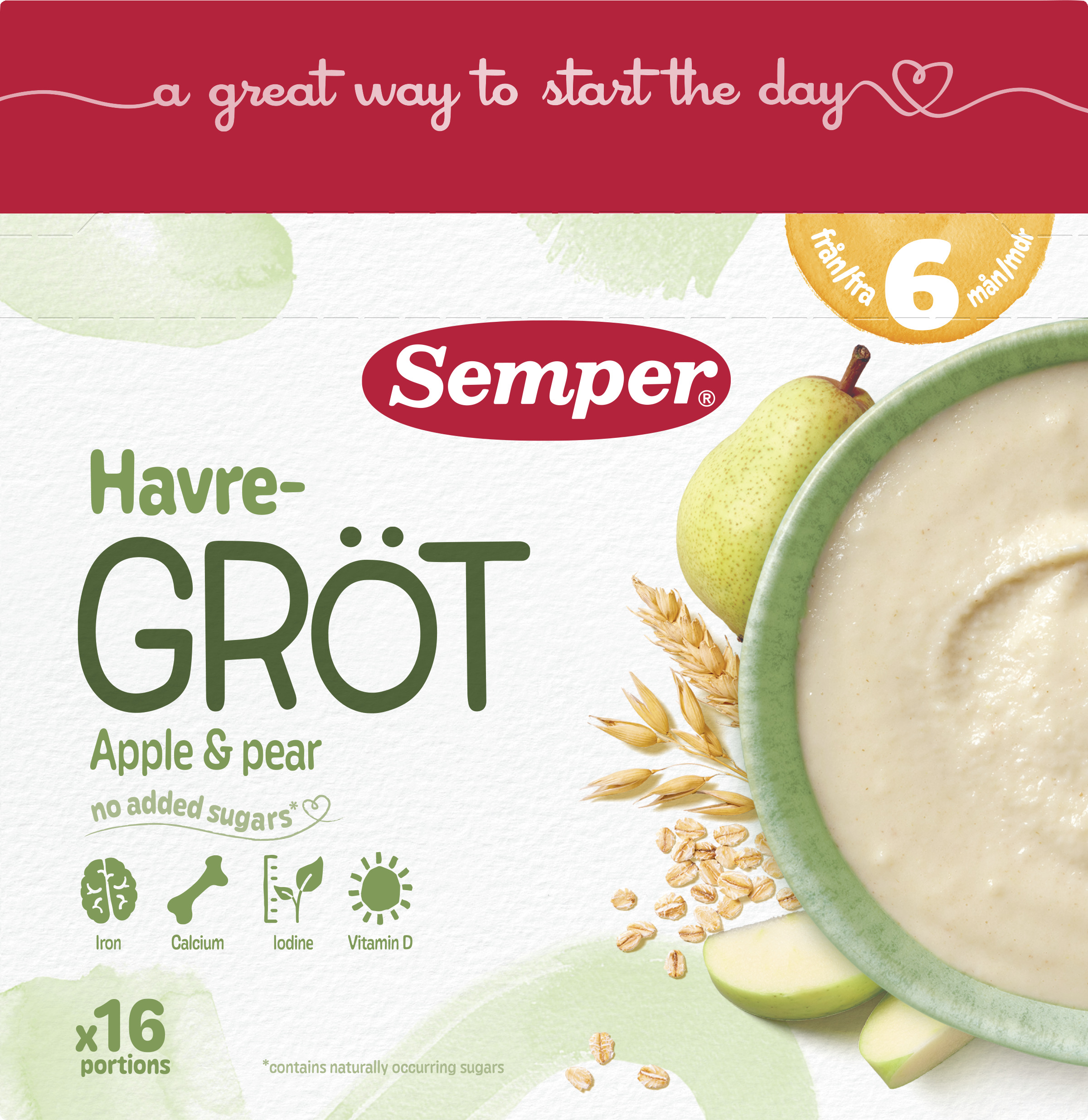 Havregröt Äpple & Päron 6 Mån