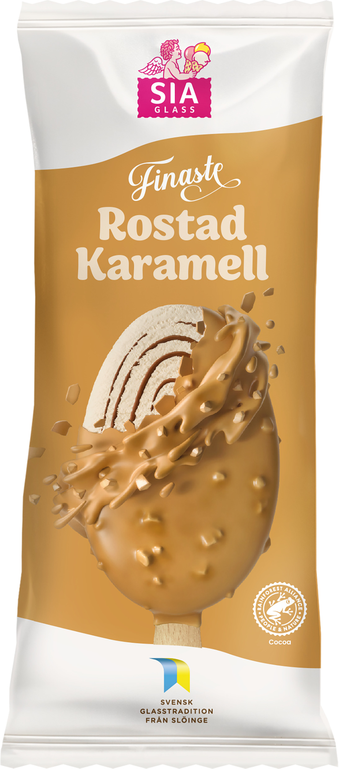 Glasspinne Finaste Rostad Karamell