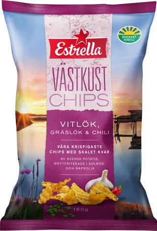 Västkustchips Vitlök, Gräslök & Chili
