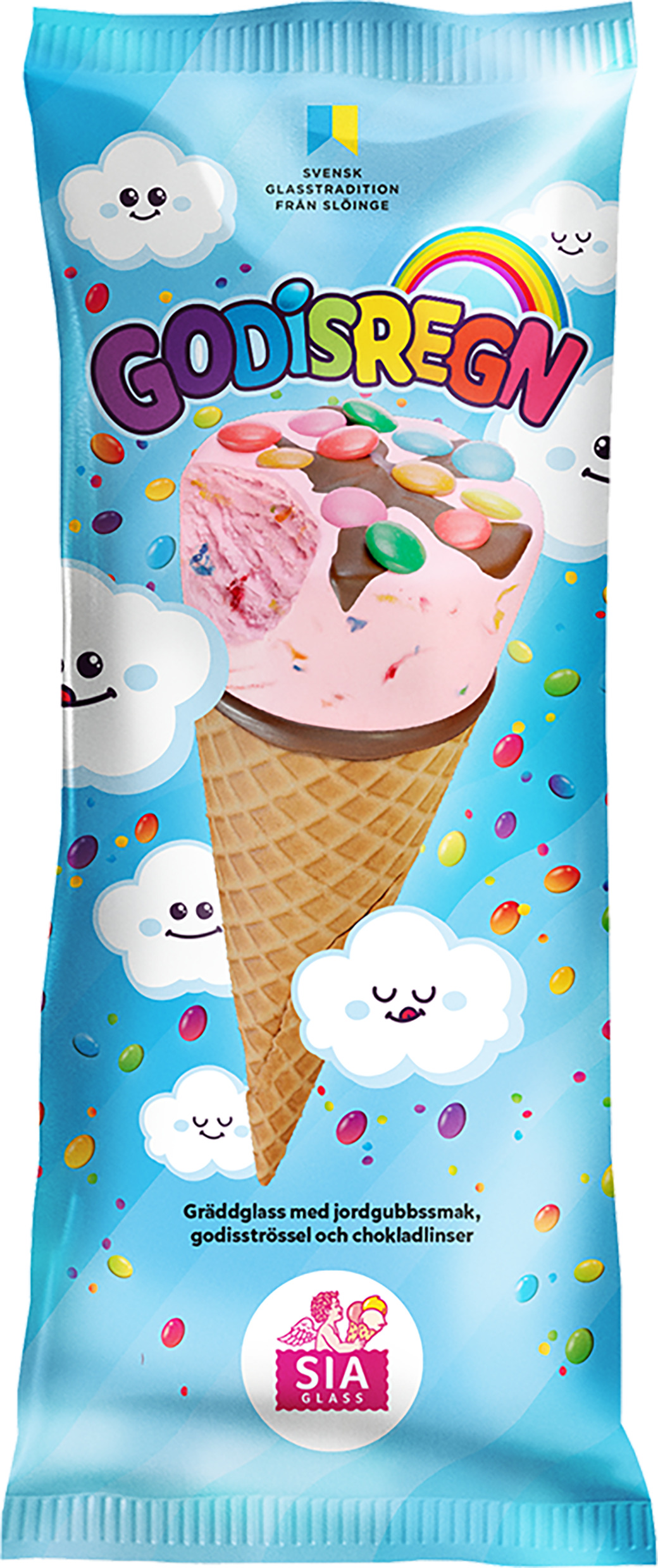 Glasstrut Godisregn RA