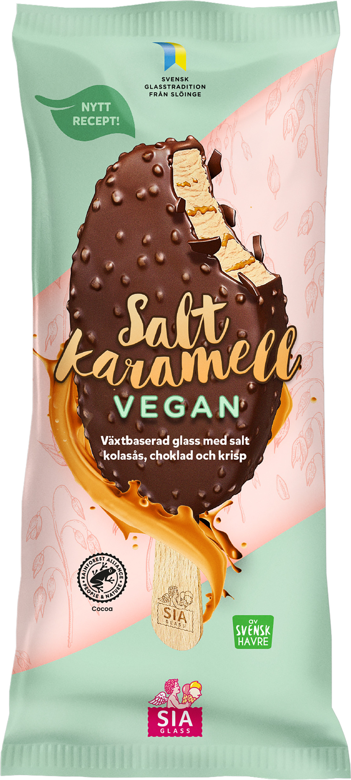 Glasspinne Saltkaramell Vegan