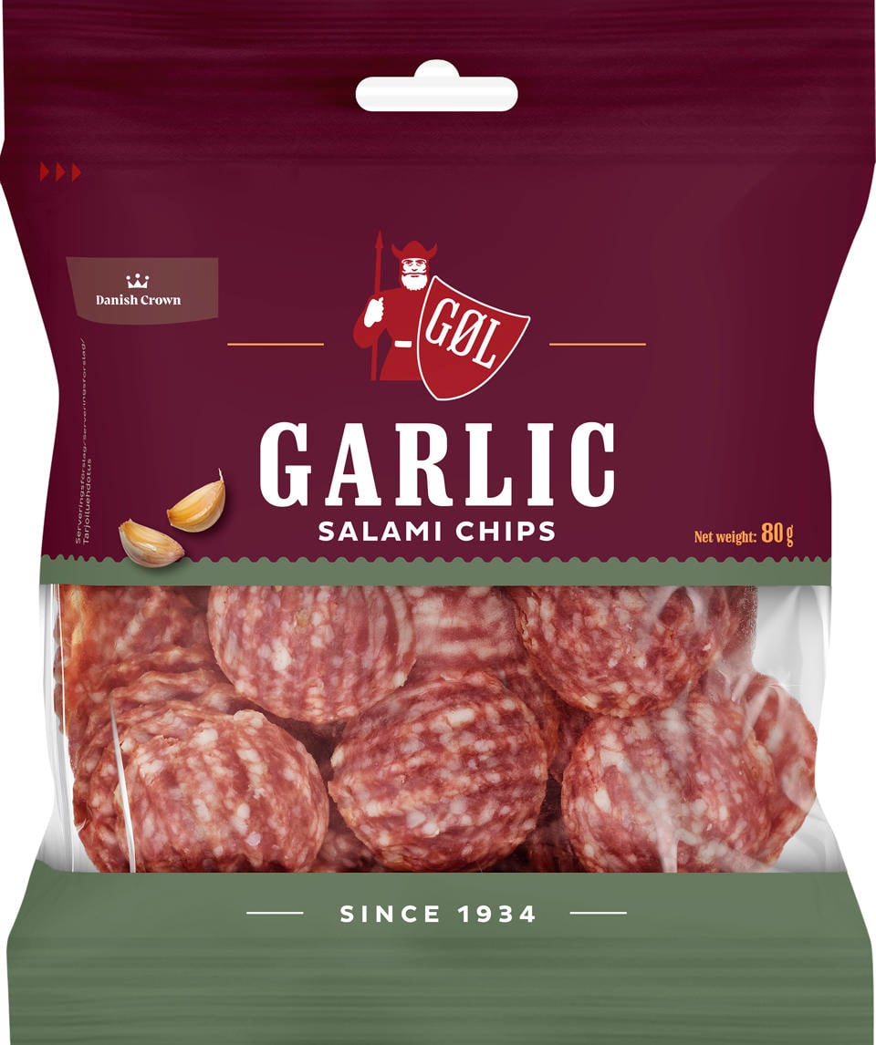 Salami chips garlic