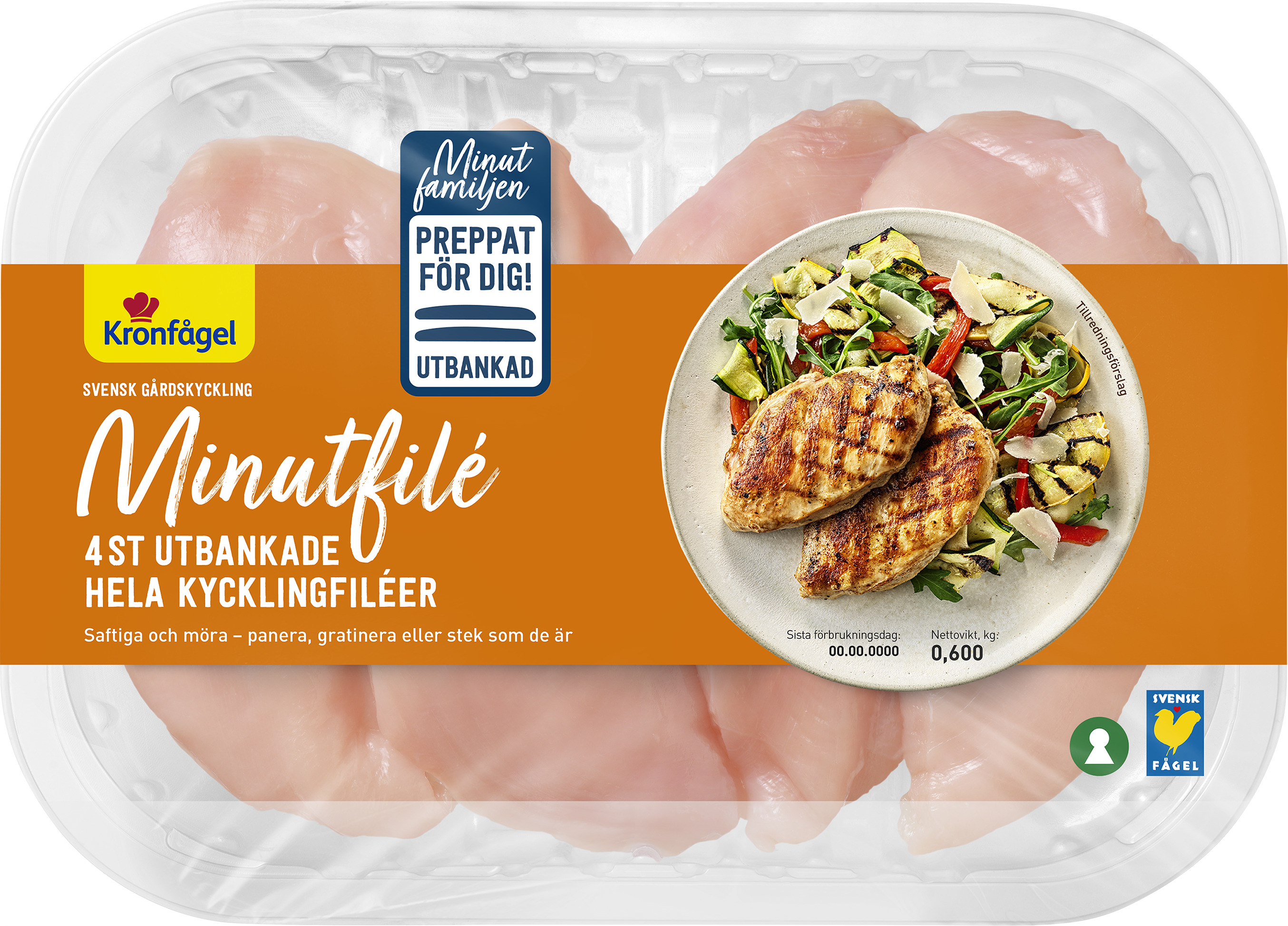 Kyckling Minutfilé Utbankad