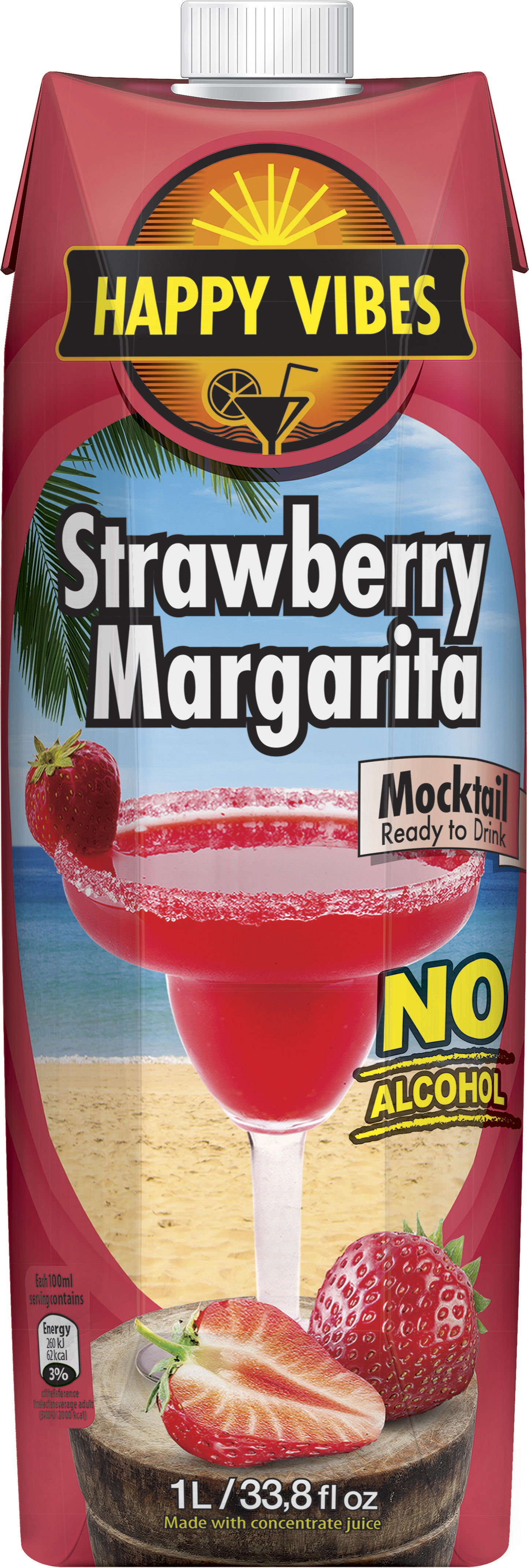 Strawberry Margarita Mocktail Alkoholfri