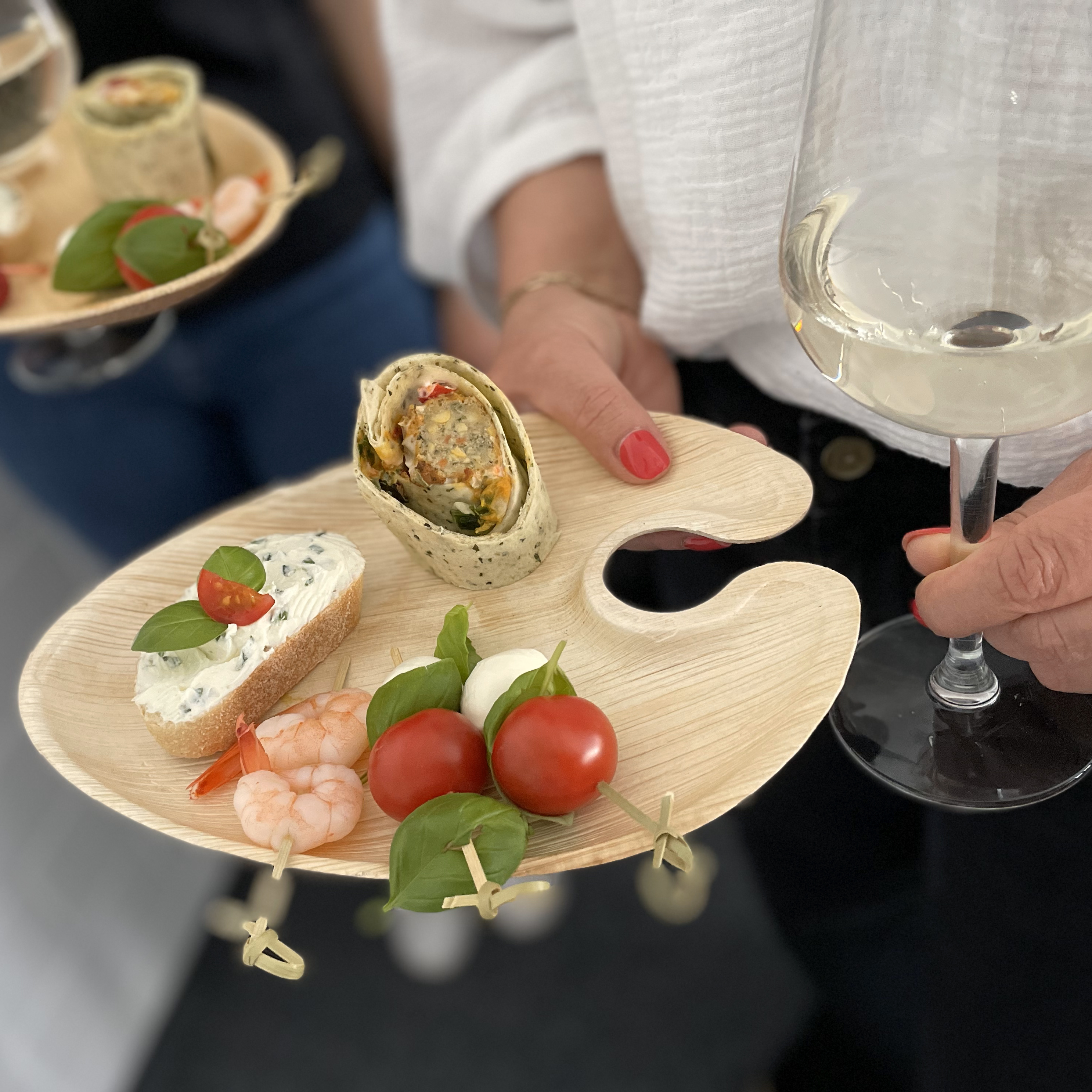 Mingeltallrik Oval Palmblad Pure