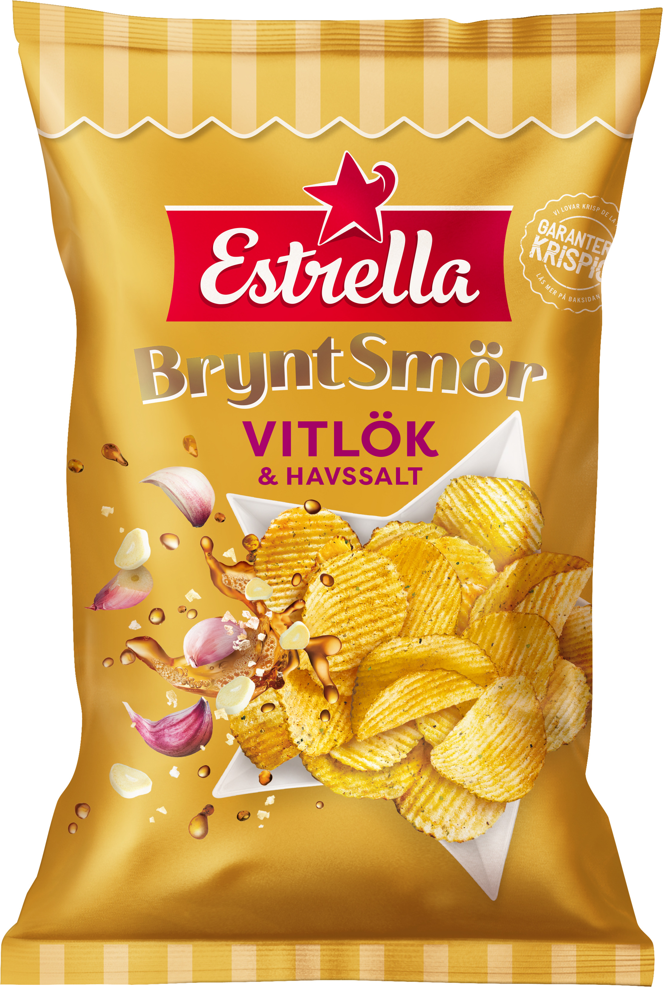 Chips Brynt Smör, Vitlök & Havssalt