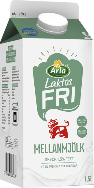 Mellanmjölkdryck 1,5% Laktosfri