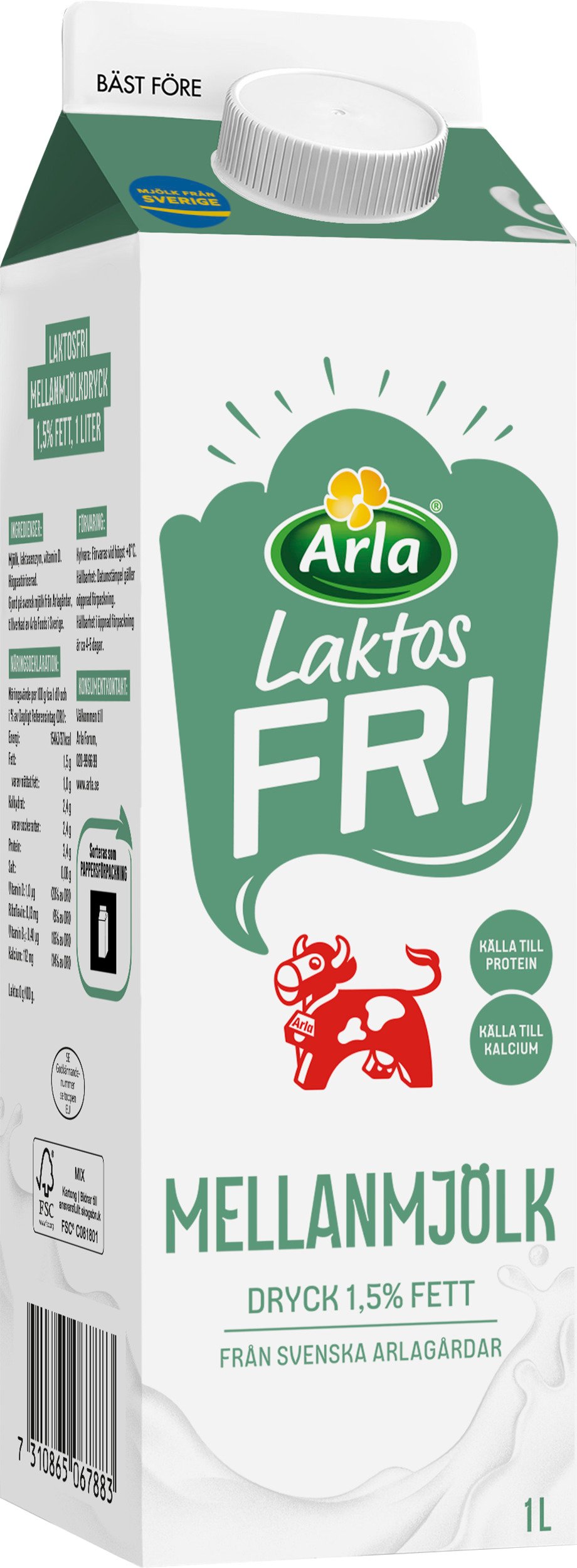 Mellanmjölkdryck 1,5% Laktosfri
