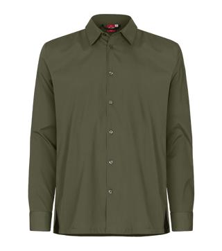 Skjorta 1013 Unisex Lång Ärm Olivgrön M