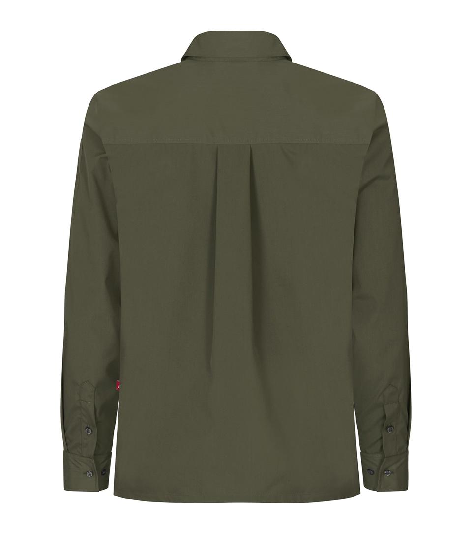 Skjorta 1013 Unisex Lång Ärm Olivgrön M