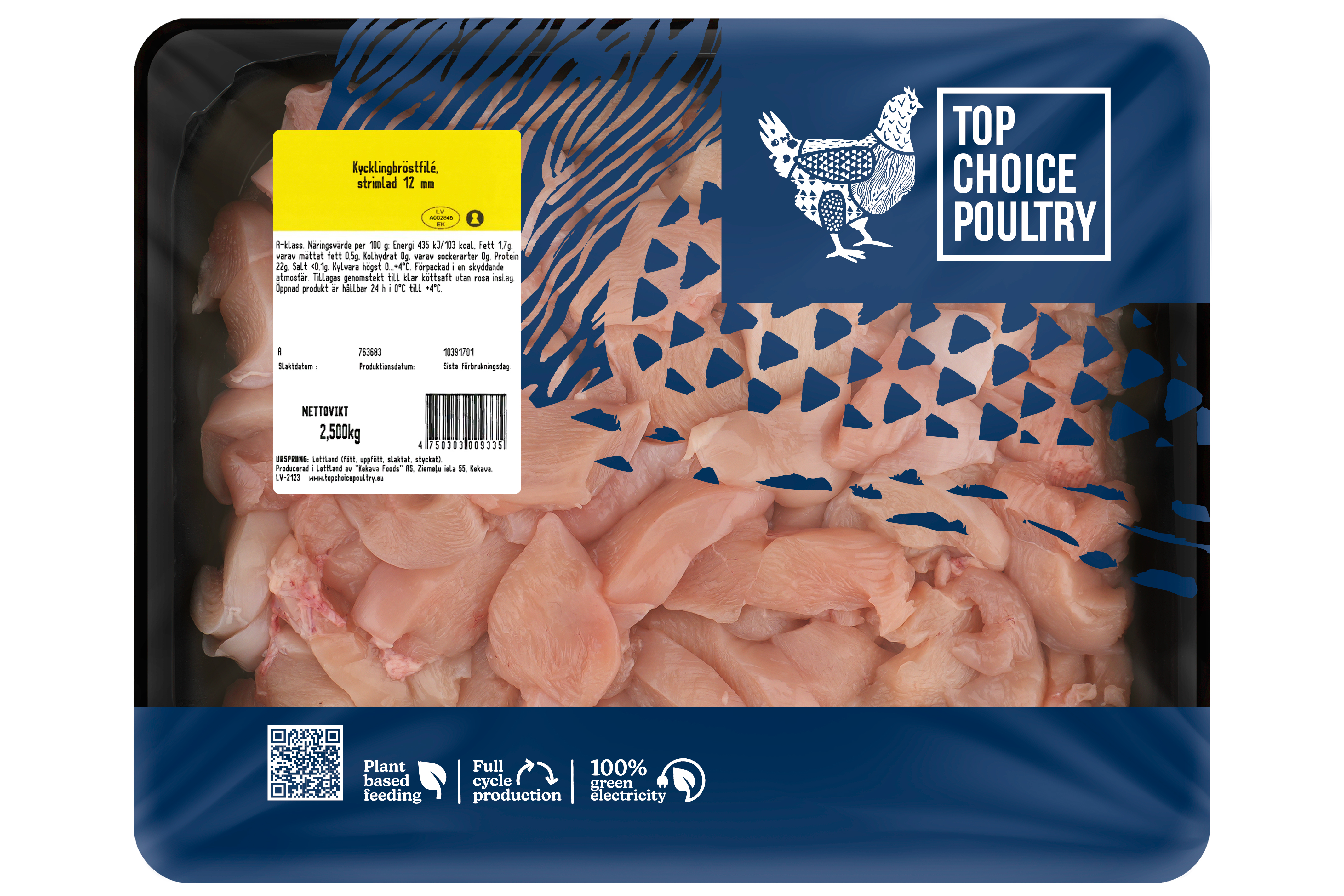 Kycklingfilé strimlad