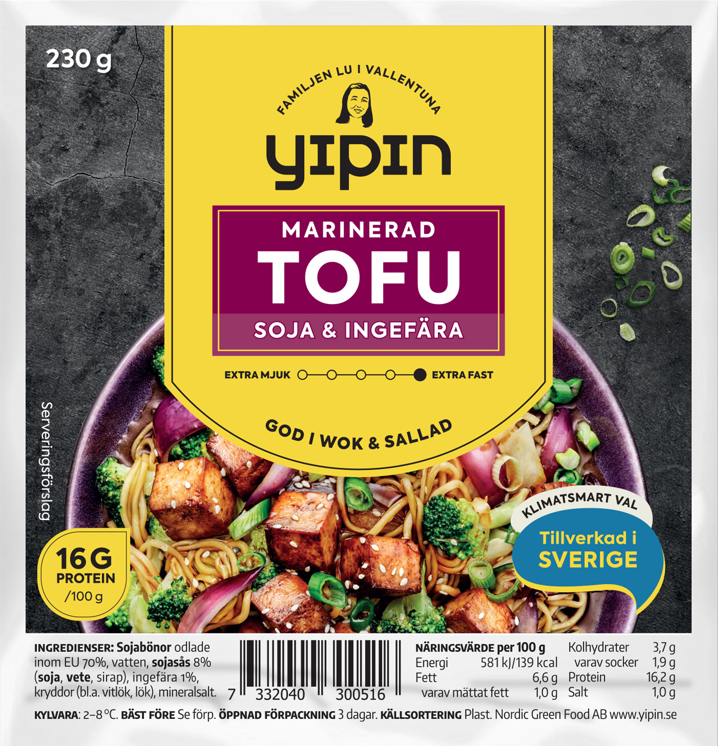 Tofu Marinerad med Soja & Ingefära
