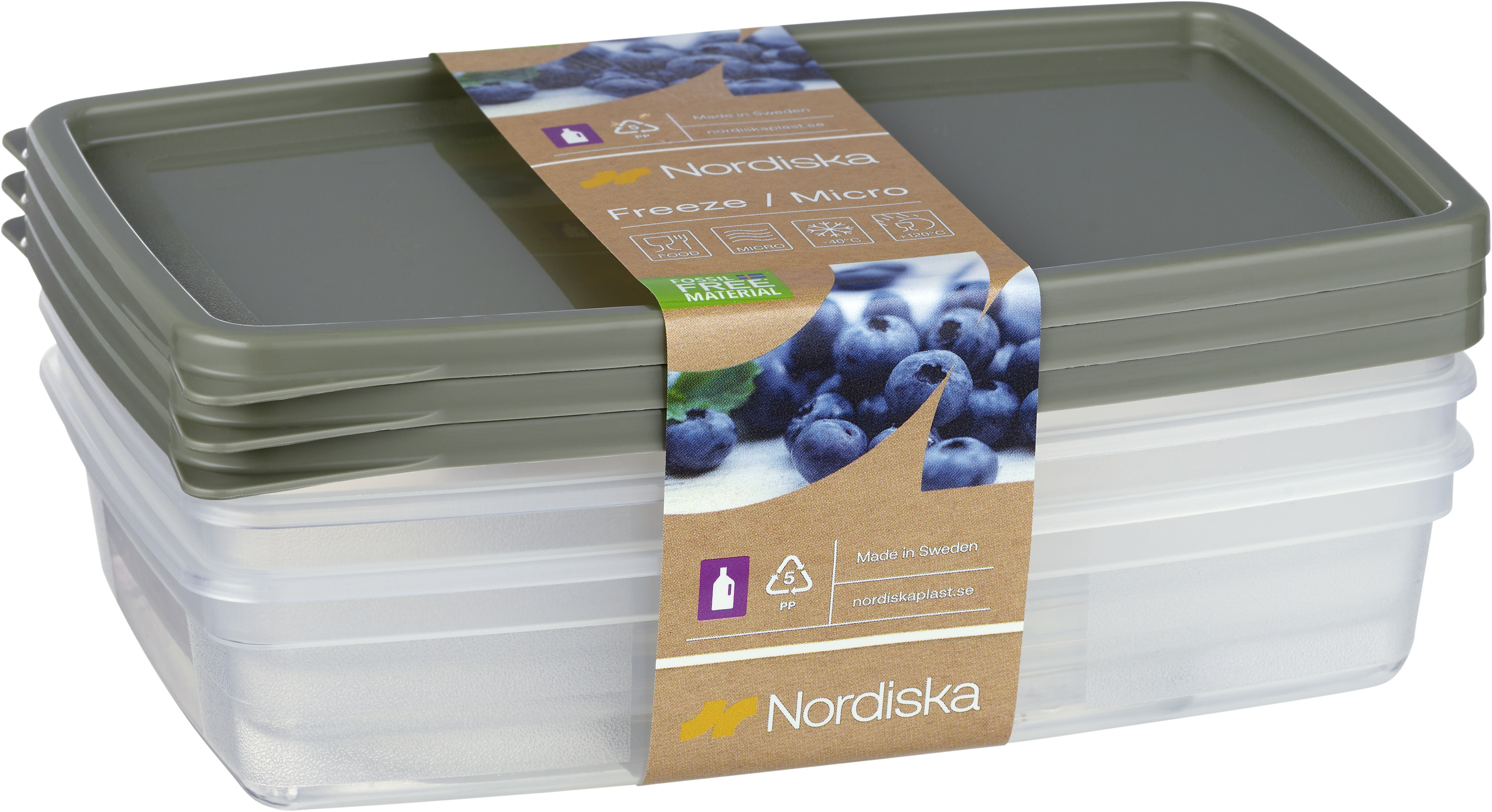 Frys/Micro Förvaringsburk 0,4L ECO 3-pack