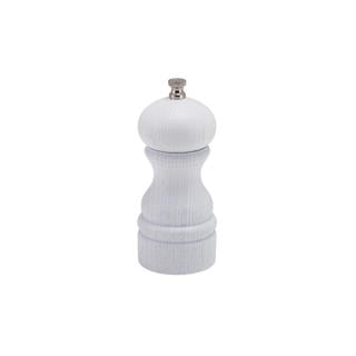 Salt & Pepparkvarn med Struktur Vit 13cm