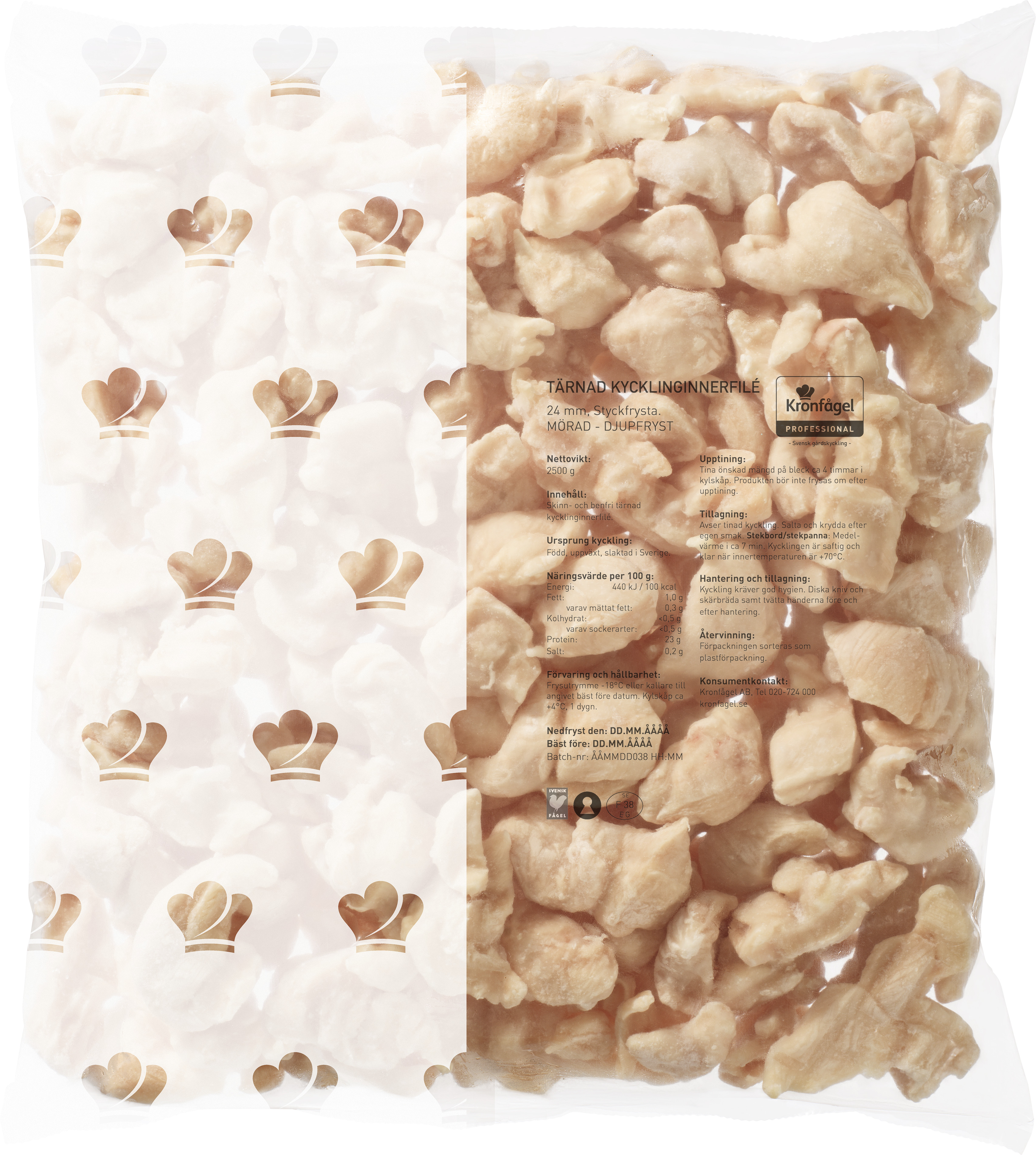 Kycklinginnerfilé Tärnad