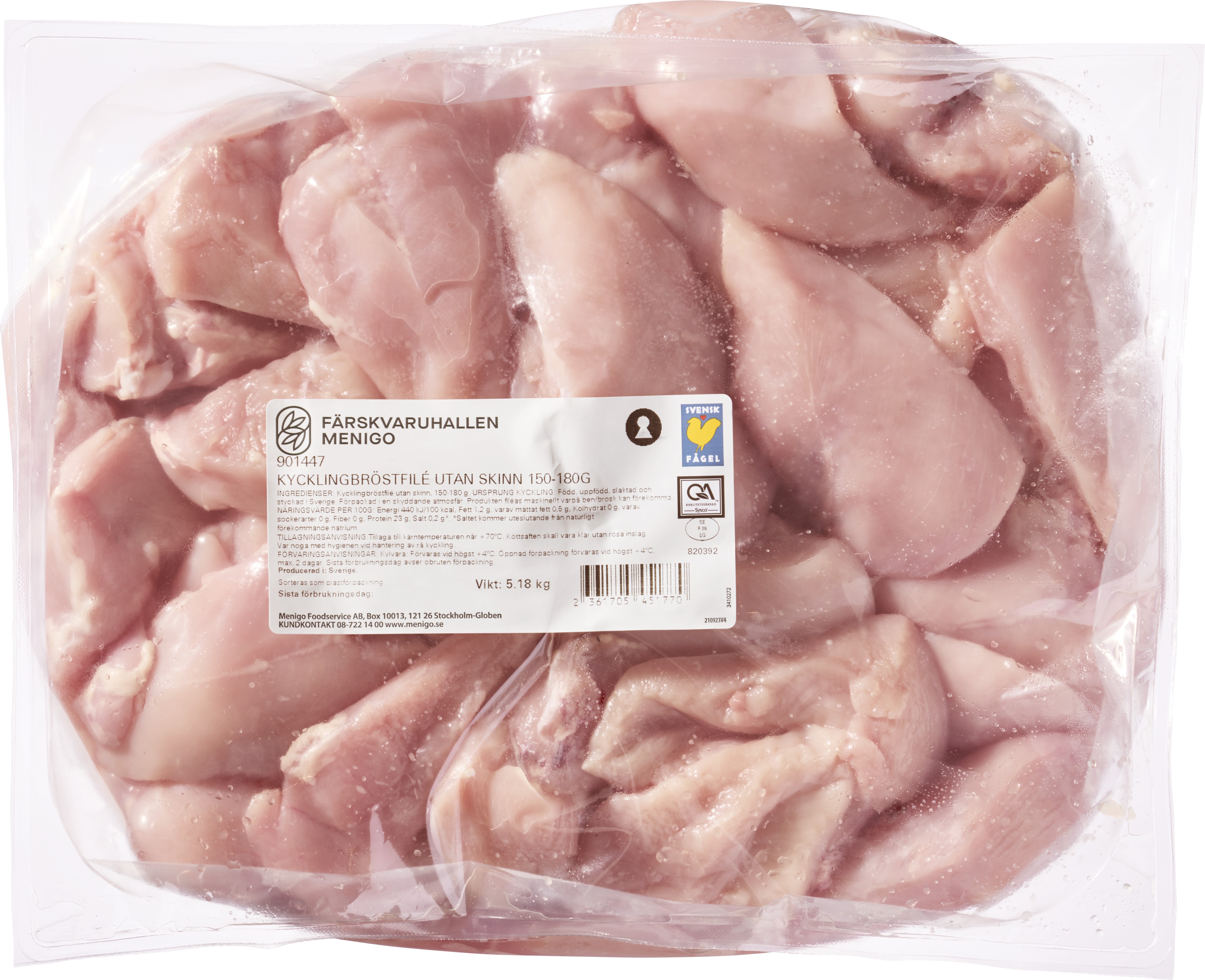 Kycklingfilé Utan Skinn 150-180g