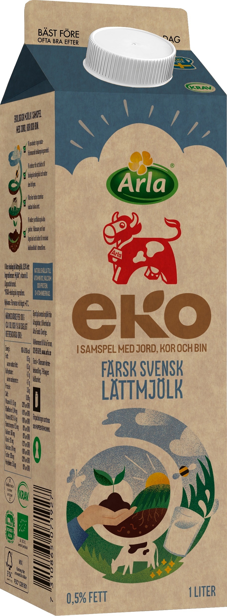 Lättmjölk 0,5% EKO KRAV