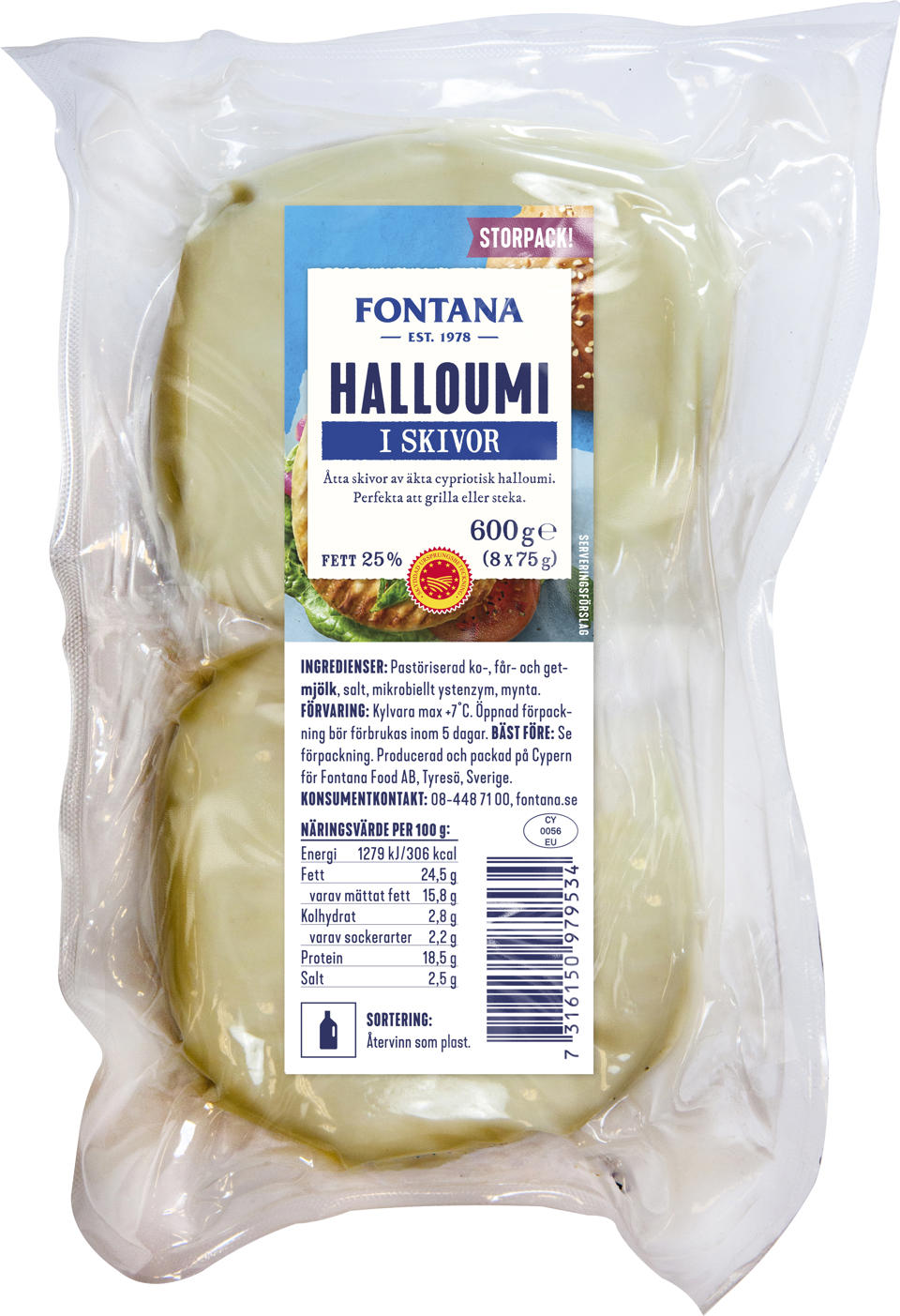 Halloumiburgare i Skrivor 8x75g