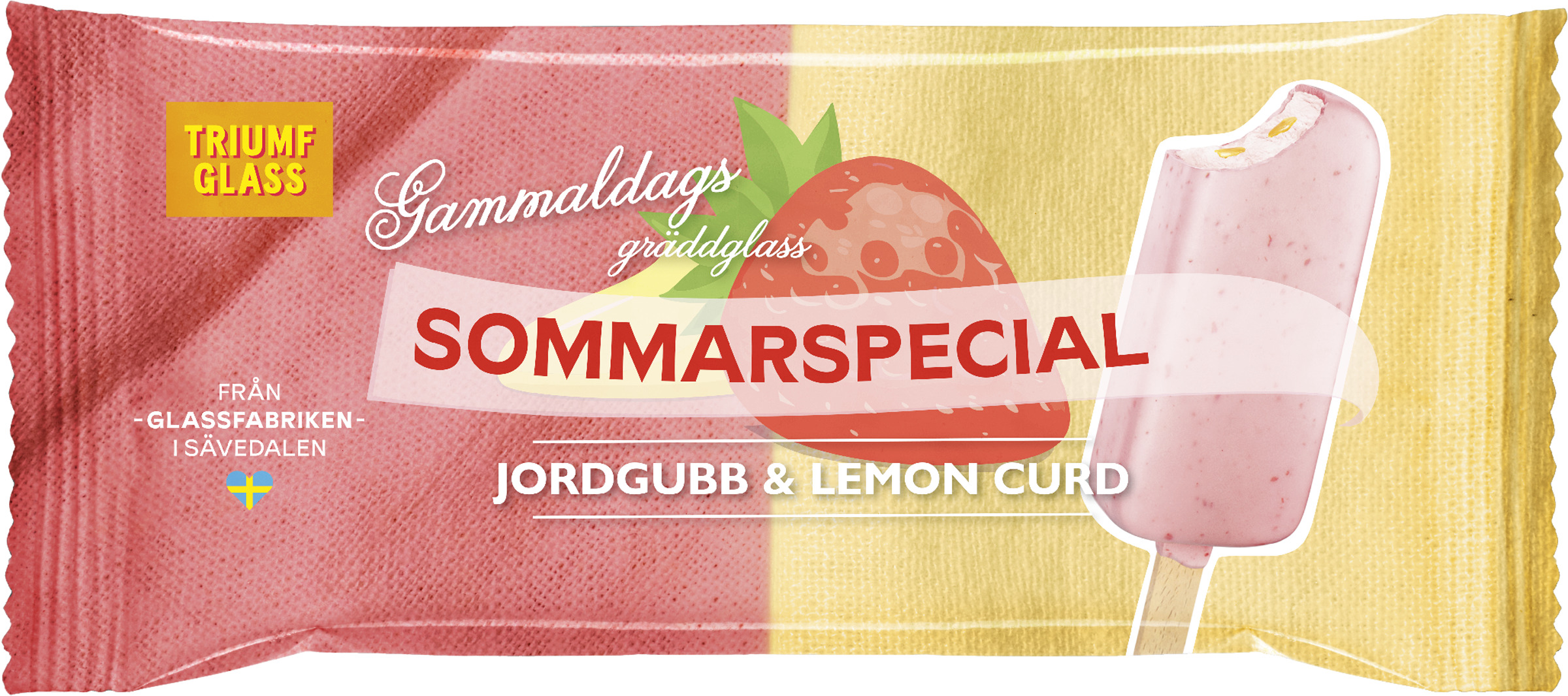 Gräddglass Jordgubb & Lemon Curd