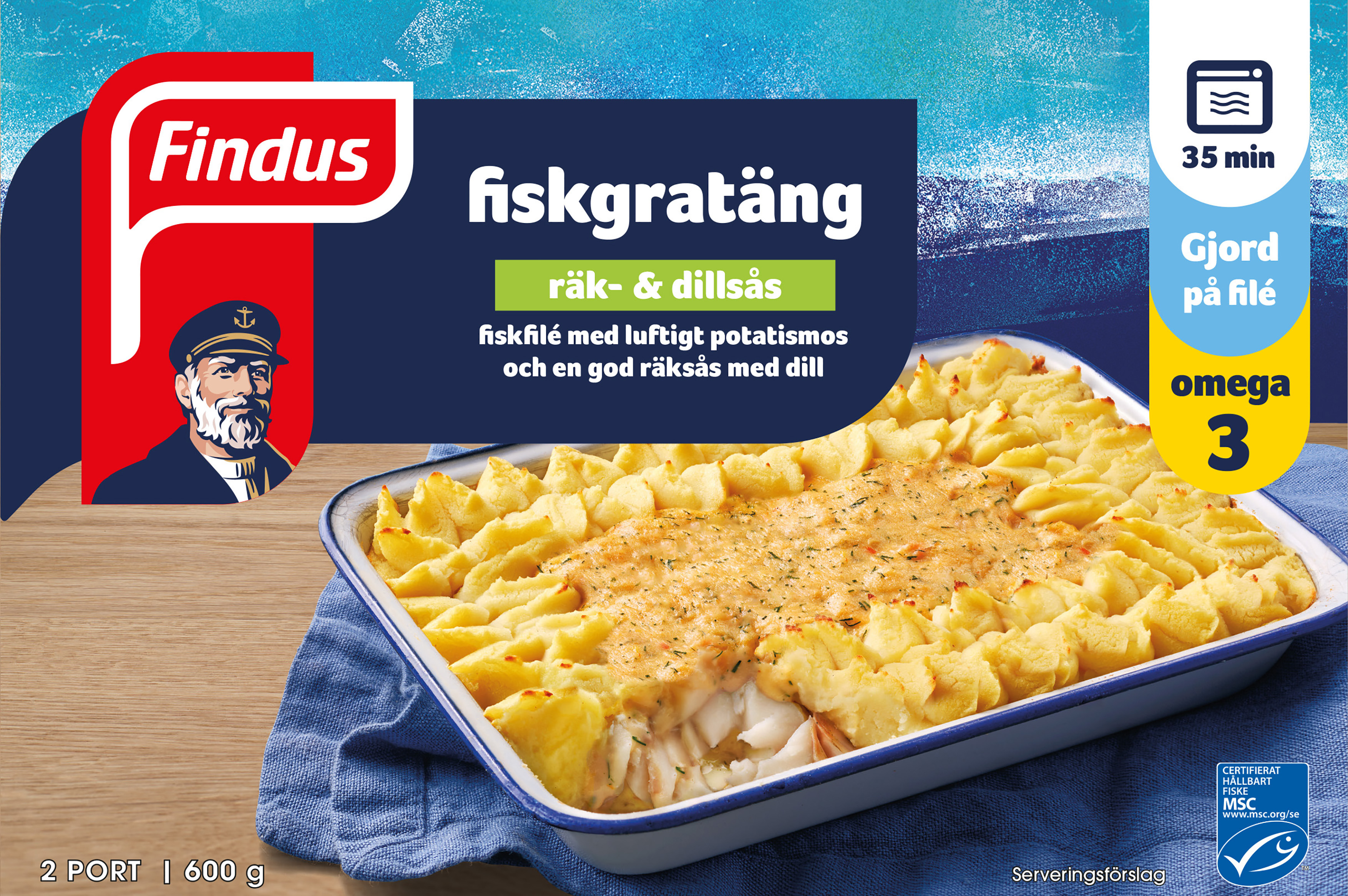 Fiskgratäng räkor och dill MSC