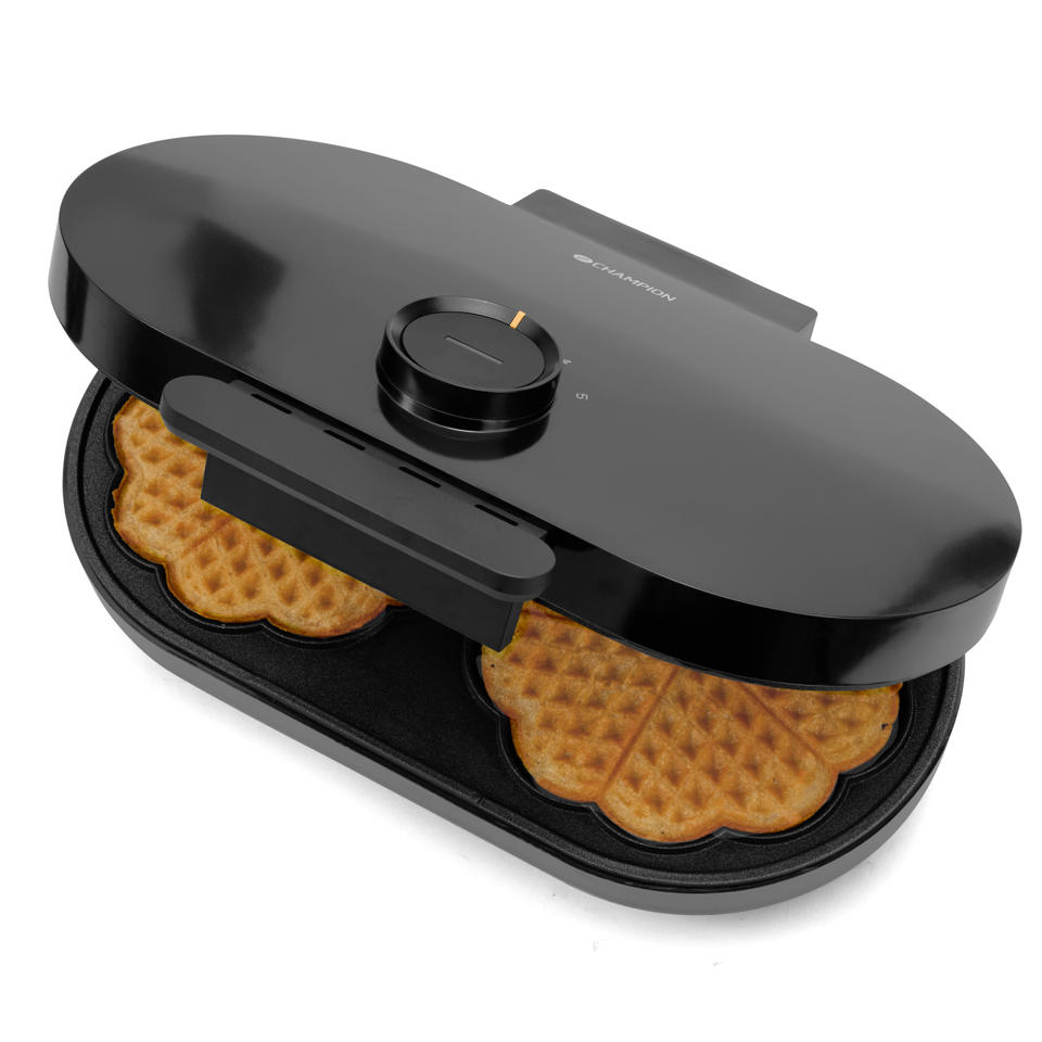 Våffeljärn Dubbelt Svart 1600W.